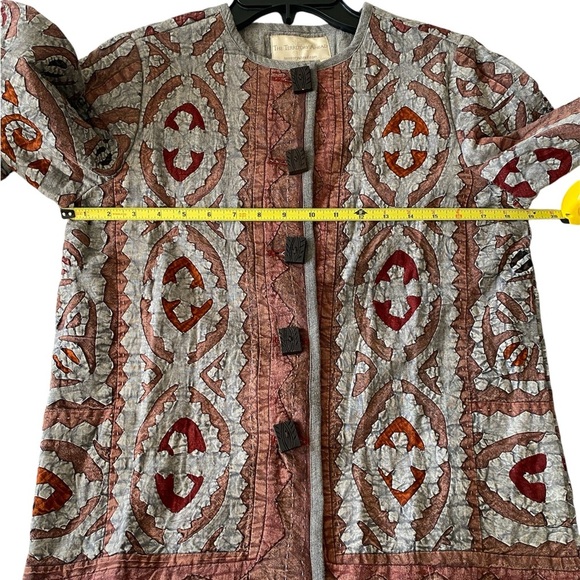 The Territory Ahead Quilted Jacket Artisan Cotton Western Wood Buttons Size XS - Picture 3 of 6